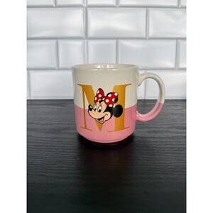Disney Park Minnie Mouse "Super Sweet" 15 oz Coffee Mug - Golden Initial NIB